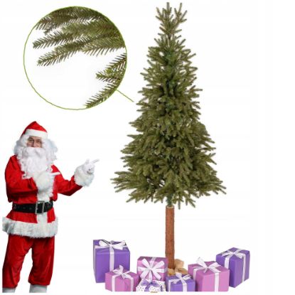 Obrazek Choinka sztuczna świerk na pniu 220 cm jak żywa PE 100 %