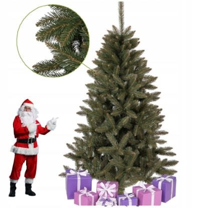 Obrazek Choinka sztuczna jak żywa świerk kaukaski premium 180 cm gęsta + stojak